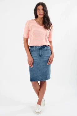 Vassalli Denim Skirt In Blue