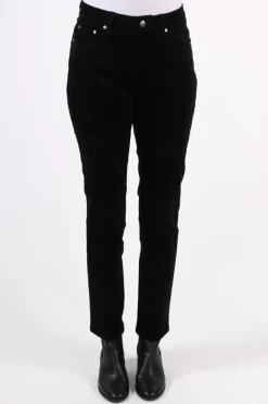 Vassalli Narrow Leg Pinwale Cord Jean In Black
