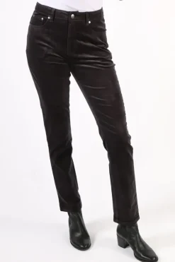 Vassalli Narrow Leg Pinwale Cord Jean In Charcoal
