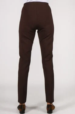 Vassalli Seamed Ponte Pant In Chocolate