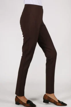 Vassalli Seamed Ponte Pant In Chocolate
