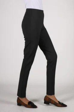 Vassalli Seamed Ponte Pant In Black