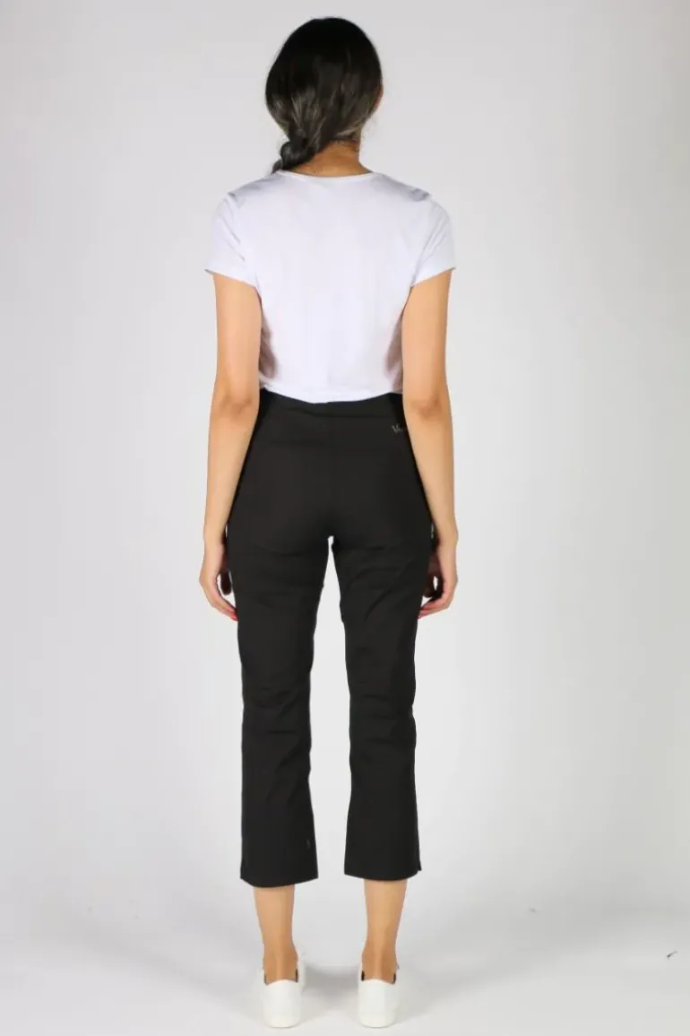 Vassalli Shore Poplin Pull On Pant In Black