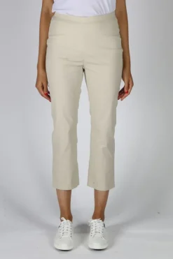 Vassalli Shore Poplin Pull On Pant In Sand
