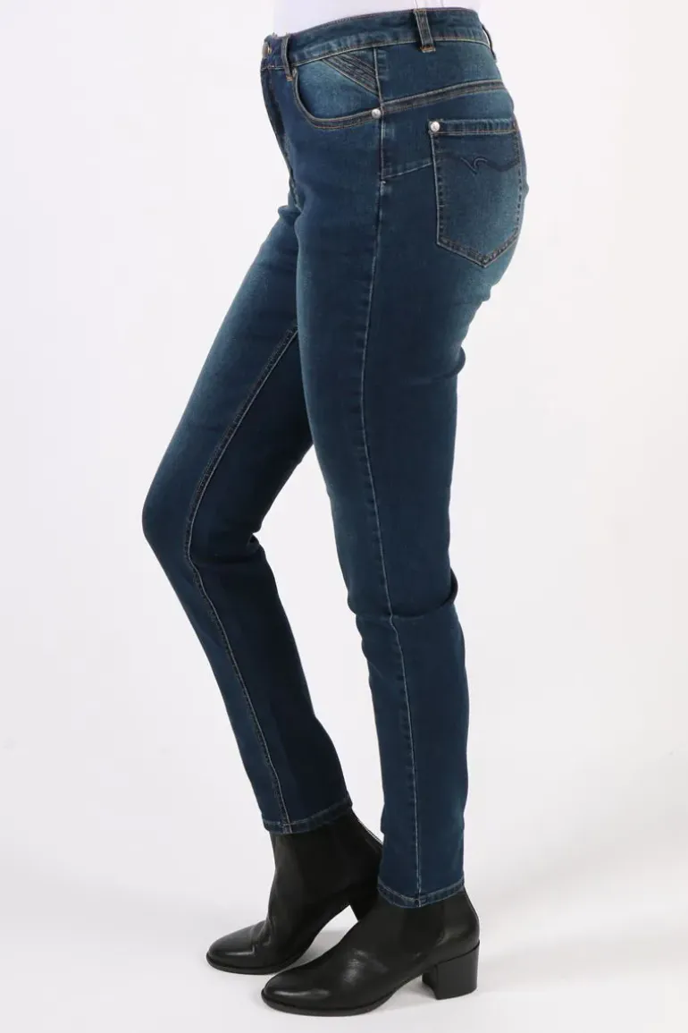 Vassalli Skinny Full Length Jean In Denim