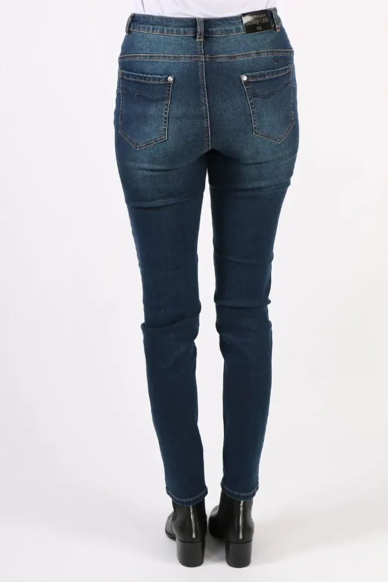 Vassalli Skinny Full Length Jean In Denim