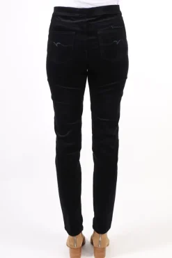 Vassalli Skinny Leg Pinwale Cord Pull On Pant In Midnight