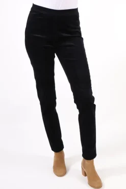 Vassalli Skinny Leg Pinwale Cord Pull On Pant In Midnight