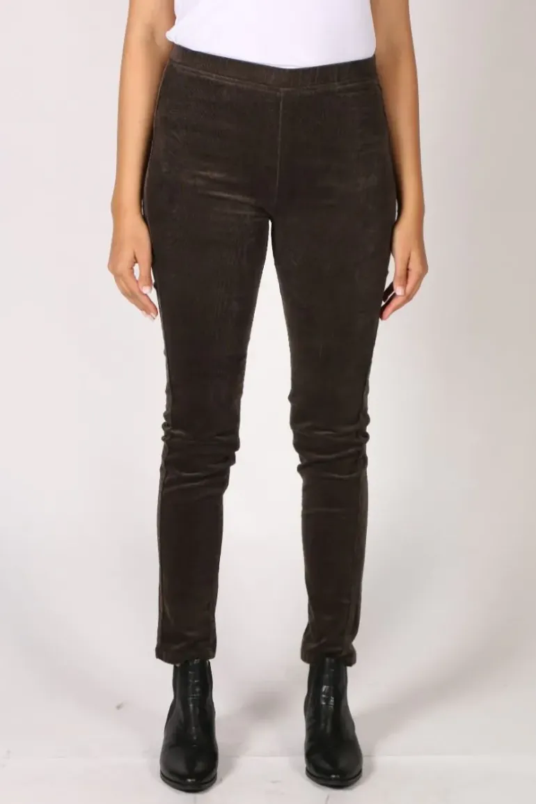 Vassalli Slim Corduroy Pant In Walnut
