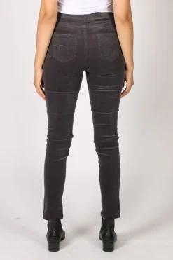 Vassalli Slim Corduroy Pant In Charcoal