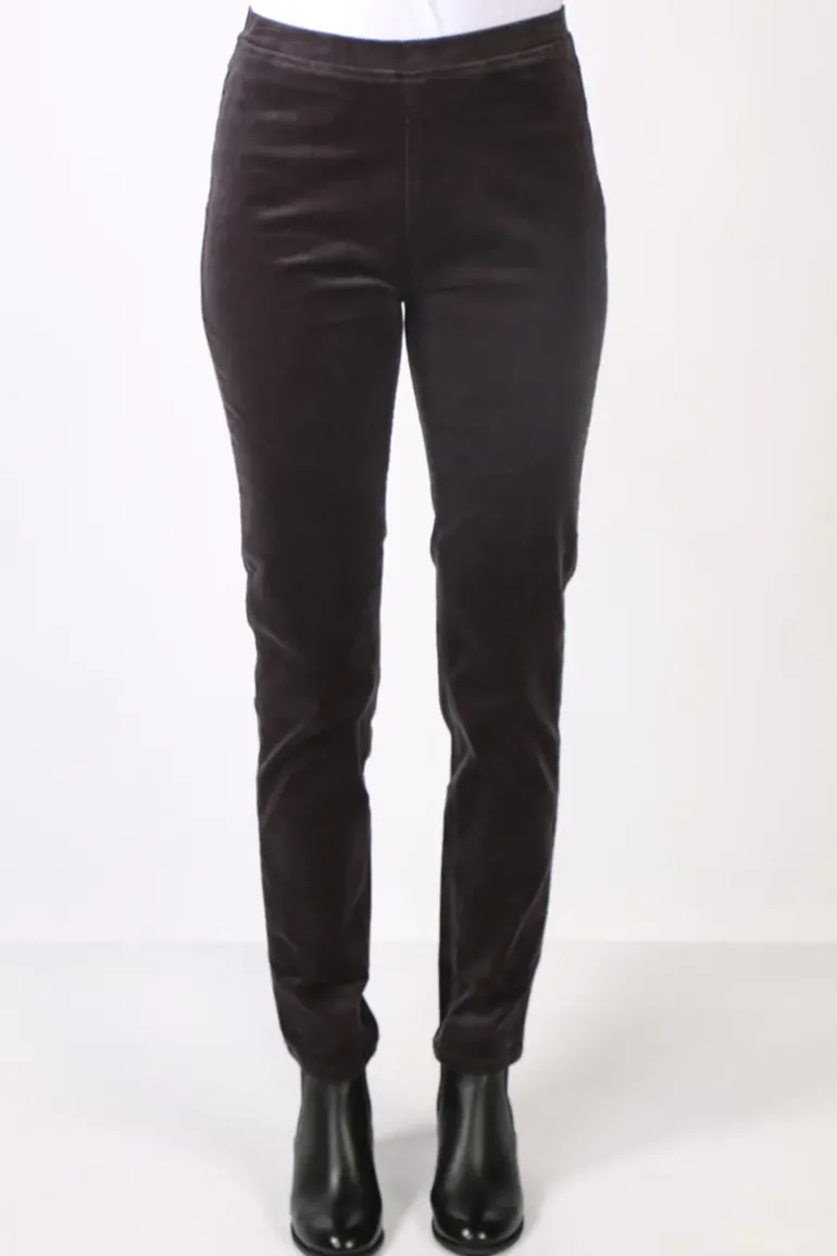 Vassalli Slim Corduroy Pant In Charcoal