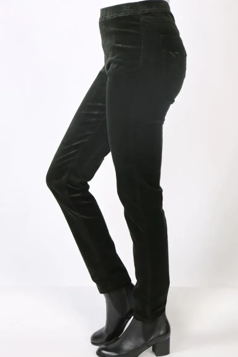 Vassalli Slim Corduroy Pant In Forest