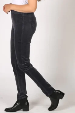 Vassalli Slim Corduroy Pant In Graphite