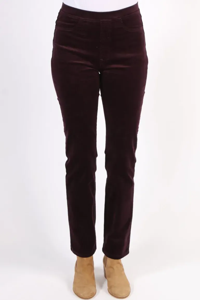 Vassalli Straight Leg Pant In Mulberry