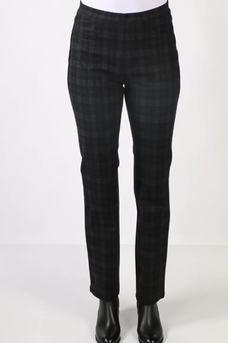 Vassalli Wide Leg Chelsea Pant In Check