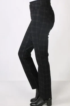 Vassalli Wide Leg Chelsea Pant In Check