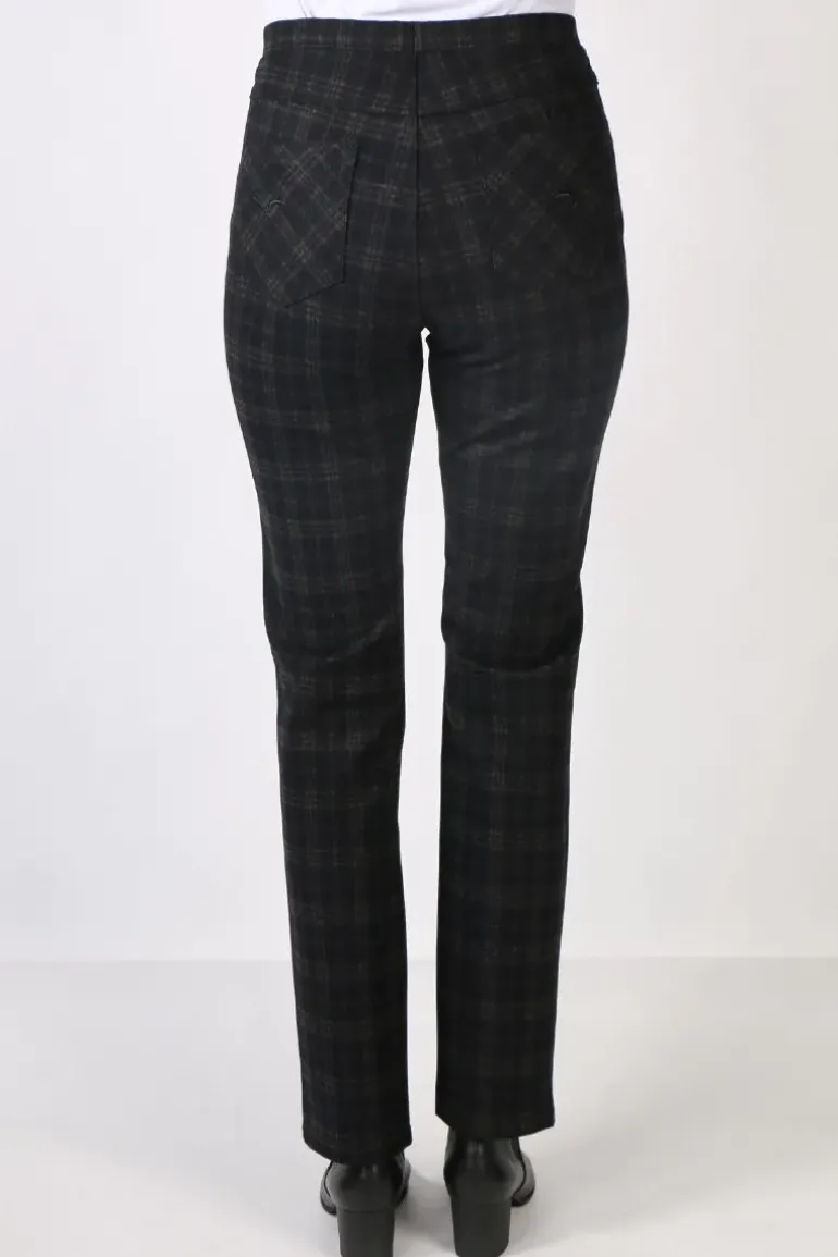 Vassalli Wide Leg Chelsea Pant In Check
