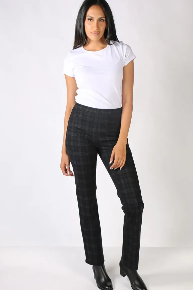 Vassalli Wide Leg Chelsea Pant In Check