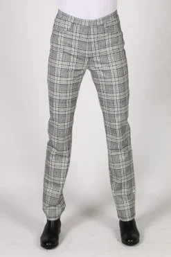 Vassalli Wide Leg Eton Pant In Check