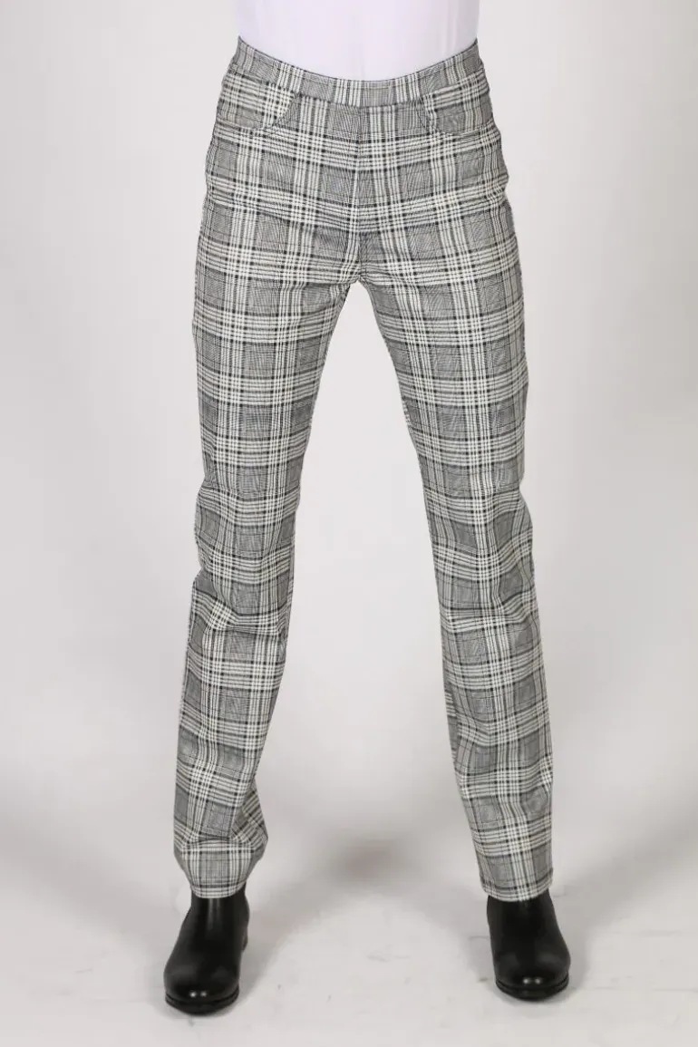 Vassalli Wide Leg Eton Pant In Check