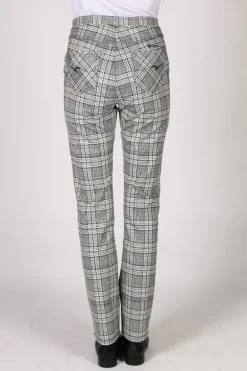 Vassalli Wide Leg Eton Pant In Check