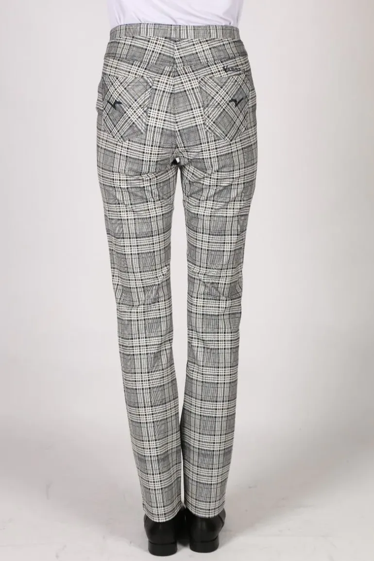 Vassalli Wide Leg Eton Pant In Check