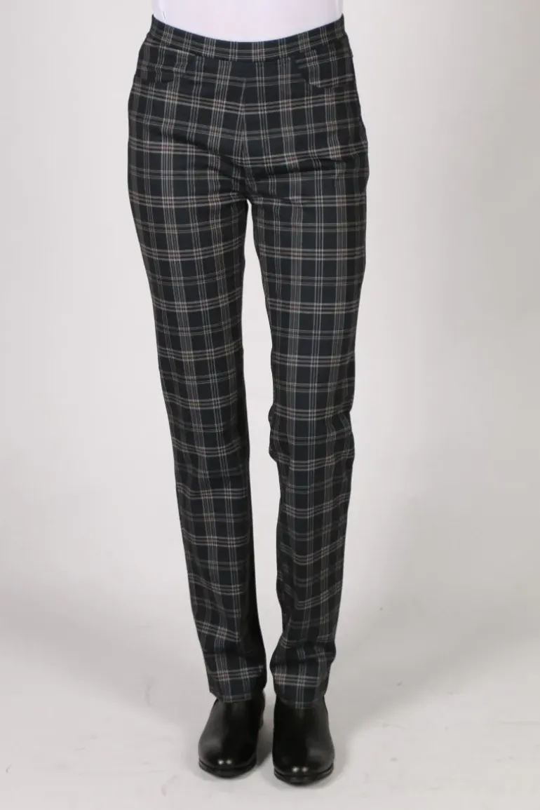 Vassalli Wide Leg Lord Pant In Check