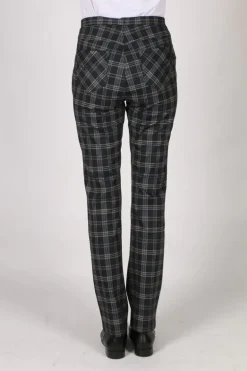 Vassalli Wide Leg Lord Pant In Check