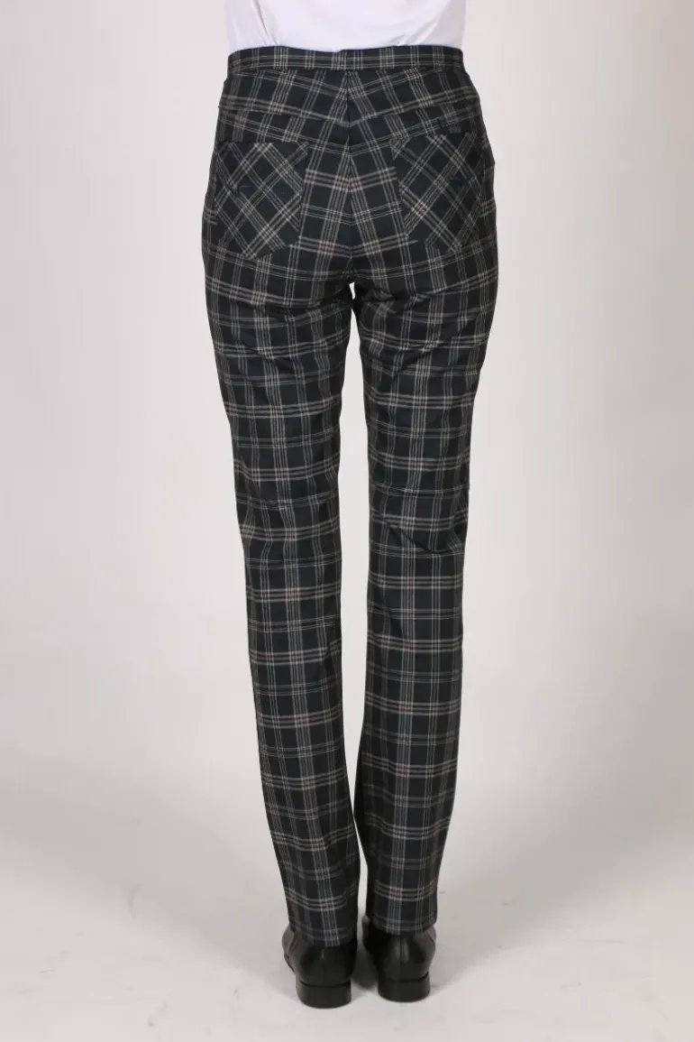 Vassalli Wide Leg Lord Pant In Check