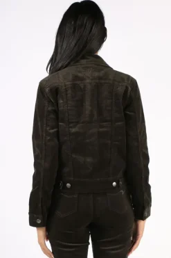 Vassalli Widewale Cord Denim Jacket In Bottle