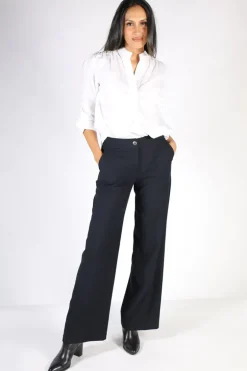 Verge Brooklyn Wide Leg Pant In Ink