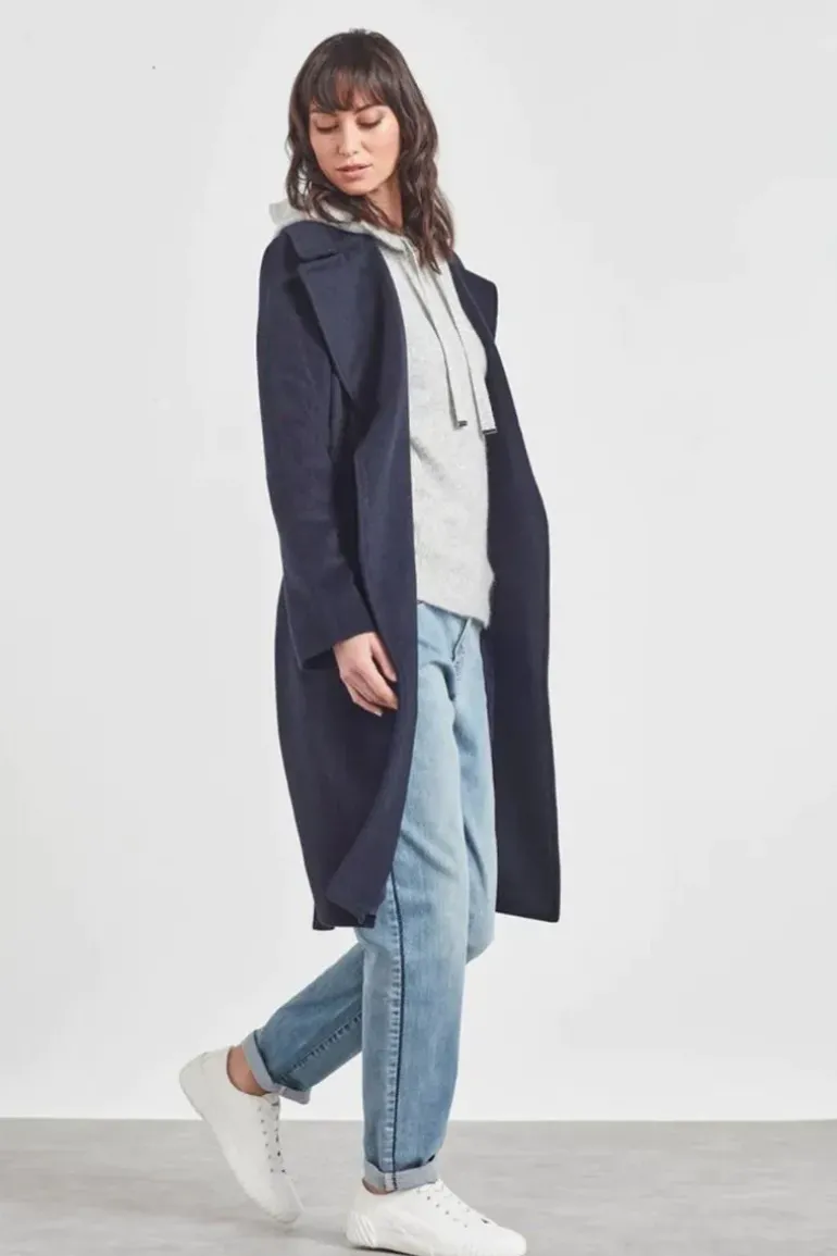 Verge Foxtail Coat In Ink