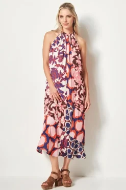 Verge Montella Midi Dress In Print