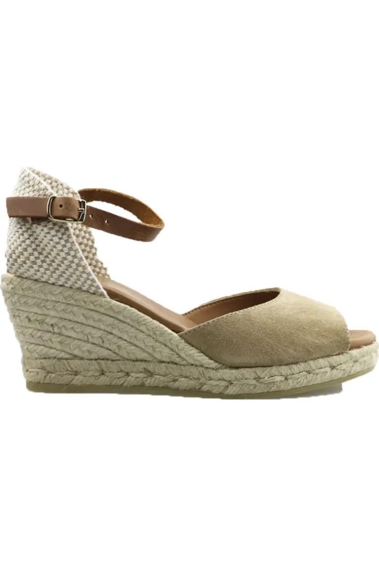Viguera Esparto Jute Wedge In Beige