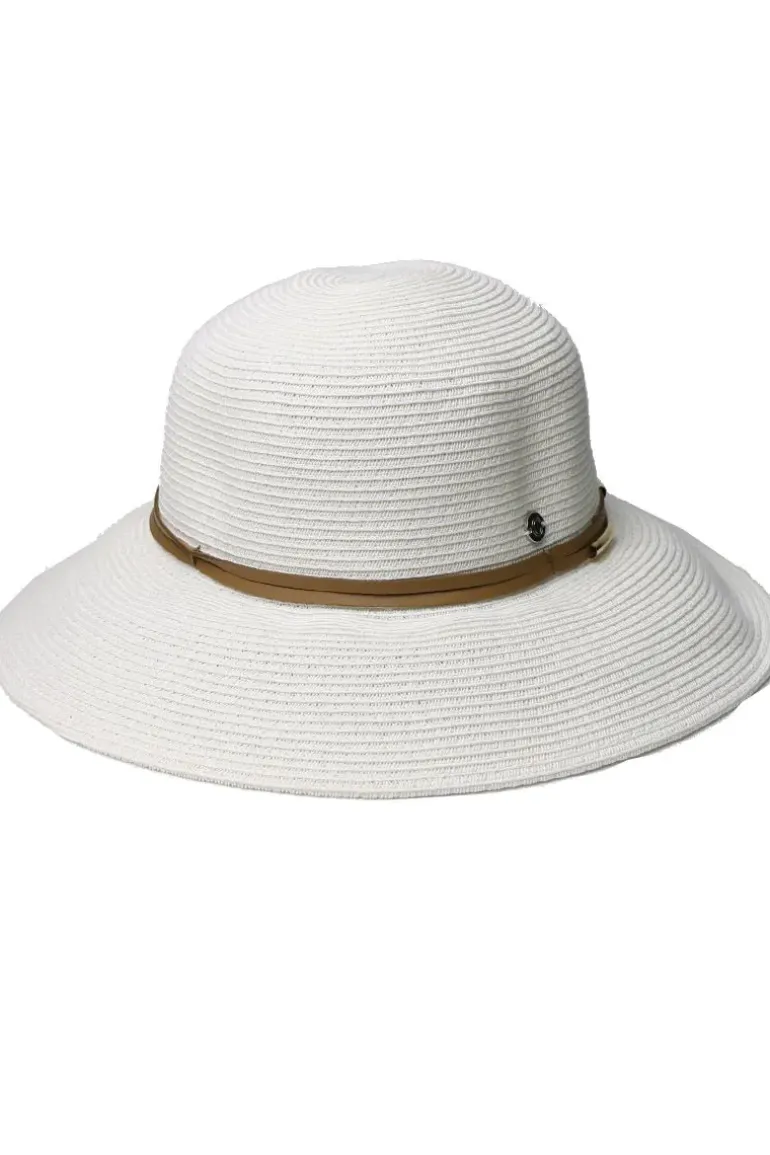 Wide Brim Hat By Cherry Red In White