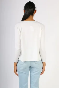 Zaket & Plover Hand Stitched Jumper In White