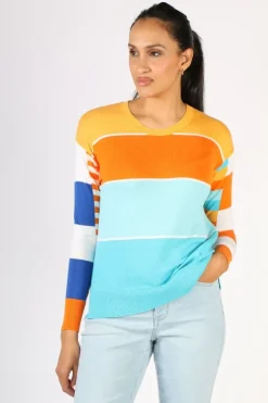 Zaket & Plover Multi Jumper In Orange