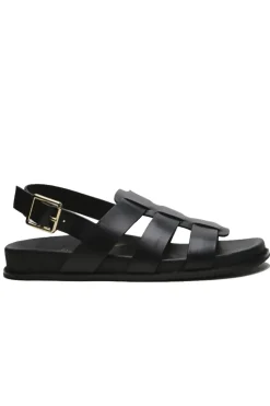 Ziera Hessa Fisherman Sandal In Black